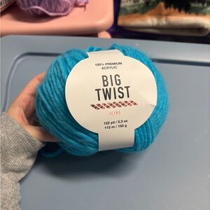 Big Twist Icing Yarn Cyan Crush